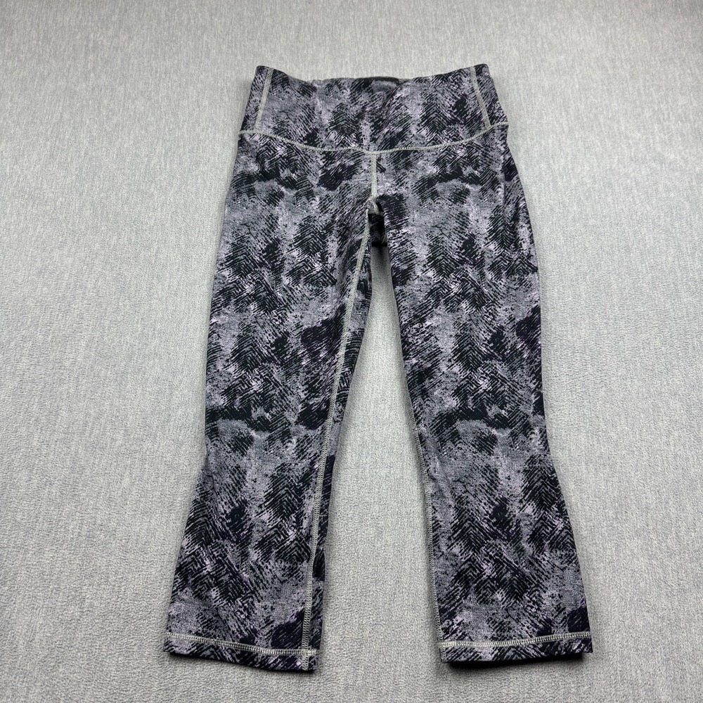 Patagonia Leggings Women Small Purple Geometric Centered Crops Workout Gym 21915